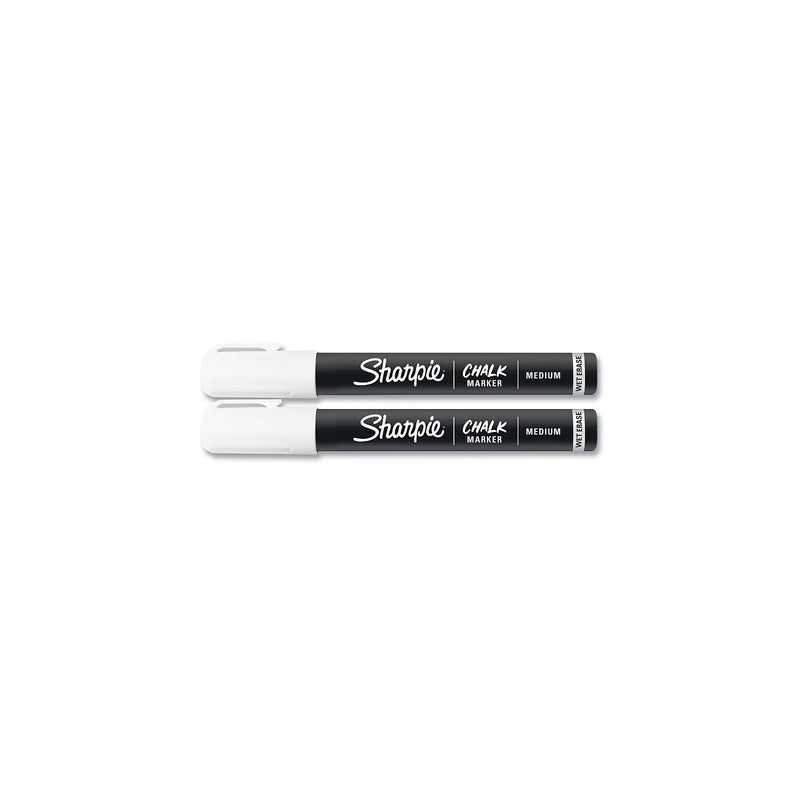 Sharpie Chalk Marker, Wet Erase Markers, White, 2 Count - Image 4